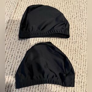 2 Black swim cap - kids